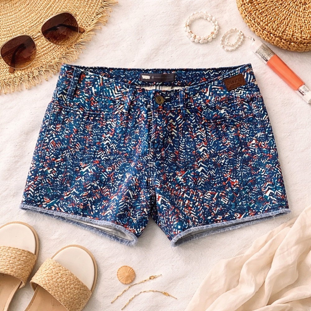 Levi Strauss & Co. Abstract Print Denim Cutoff Shorts | Size 4